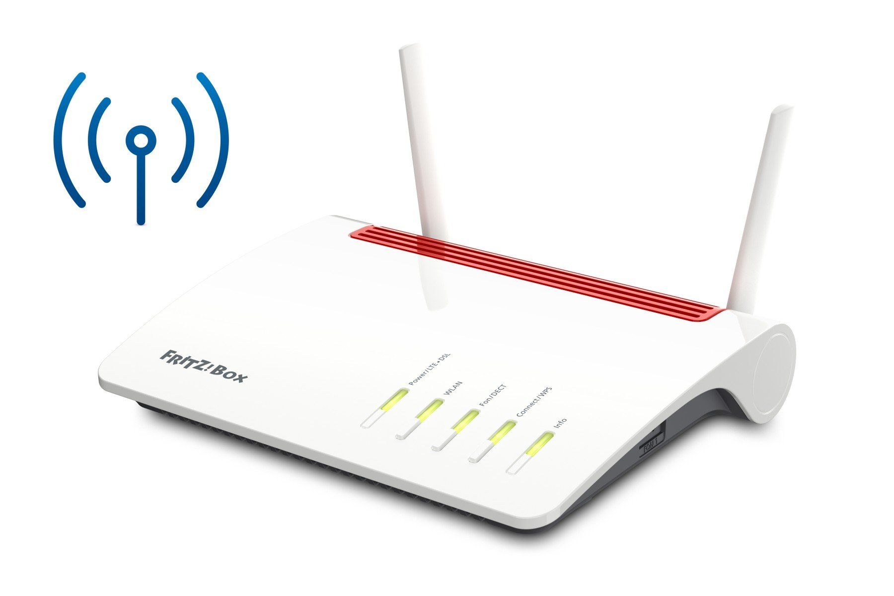 FRITZ!Box Box 6890 LTE router wireless Gigabit Ethernet Bandă dublă (2.4 GHz/ 5 GHz) 4G Roşu, Alb_1