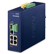 Planet IVR-300FP Industrial 4-Port 10/100/1000T 802.3at PoE + 1-Port 10/100/1000T + 1-Port 1000X SFP VPN Security Gateway_1