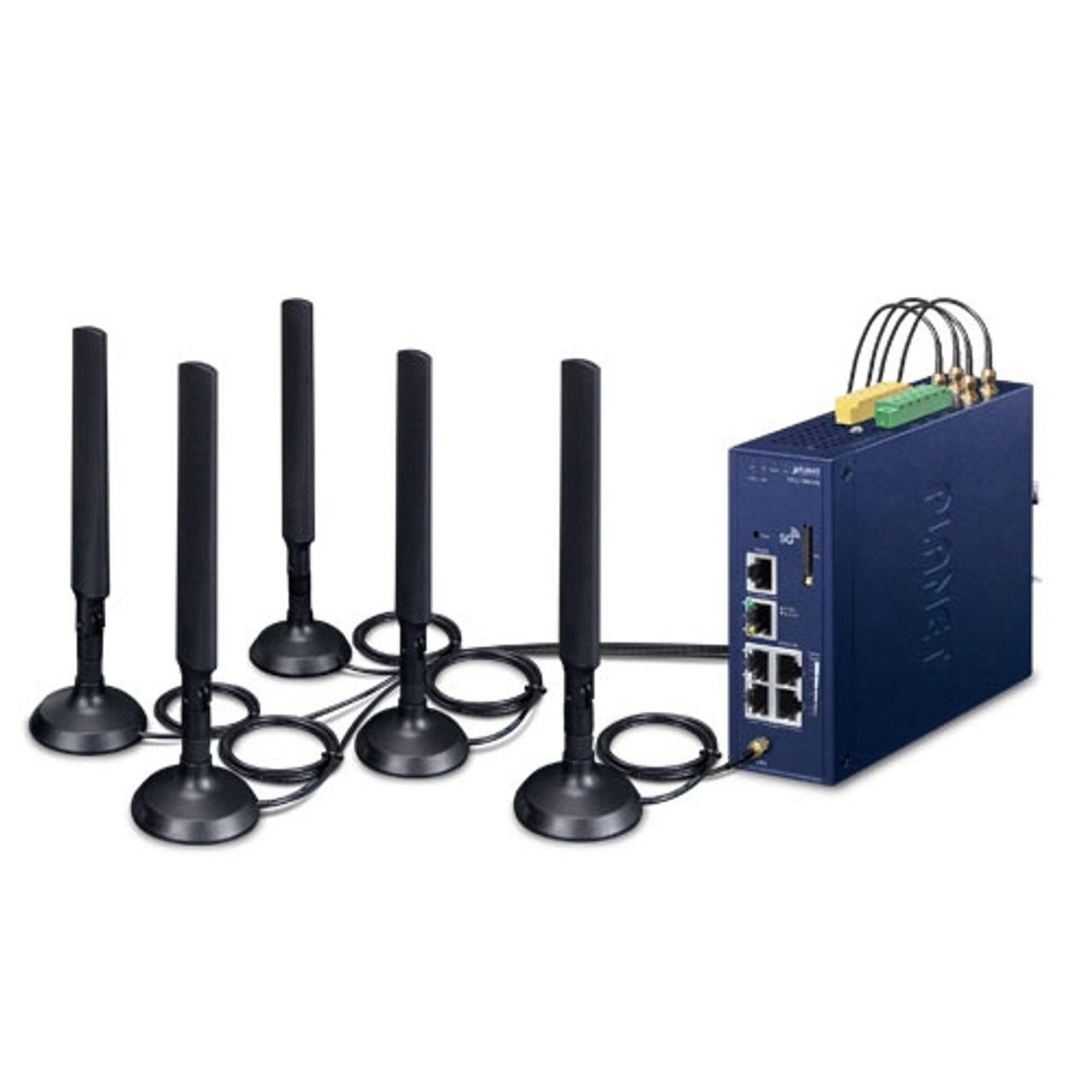 Planet LCG-300-NR-EU IP30 Industrial IoT LoRaWAN + 5G NR Cellular Gateway  with 5-Port 10/100/1000T - EU868 MHz_1