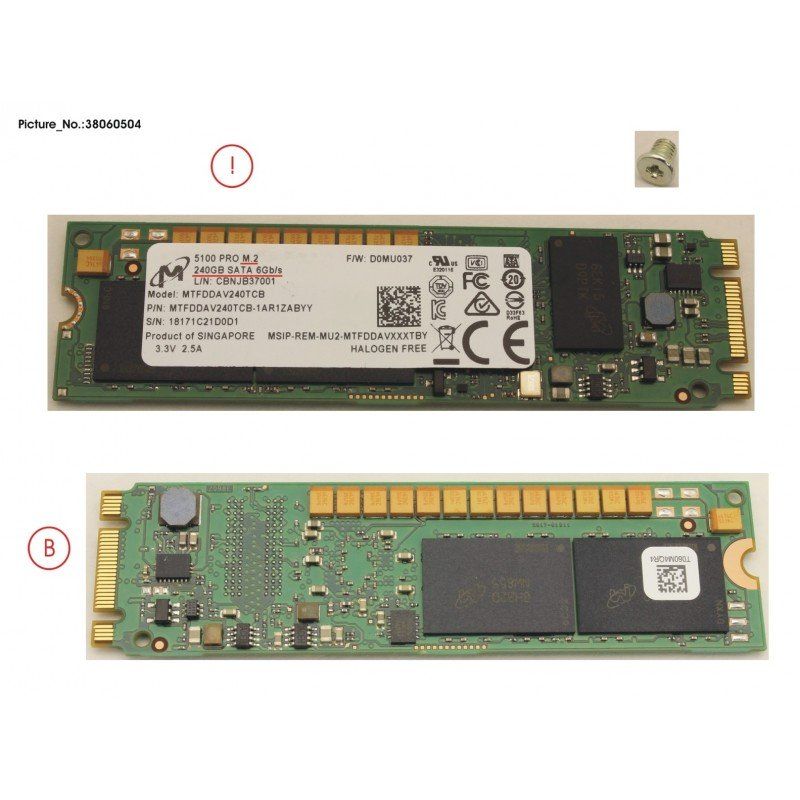 Fujitsu PY-MF96YN unități SSD 960 Giga Bites M.2 ATA III Serial_1