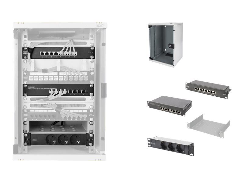 Digitus DN-10-SET-2 rack-uri Raft montat pe perete Gri_4