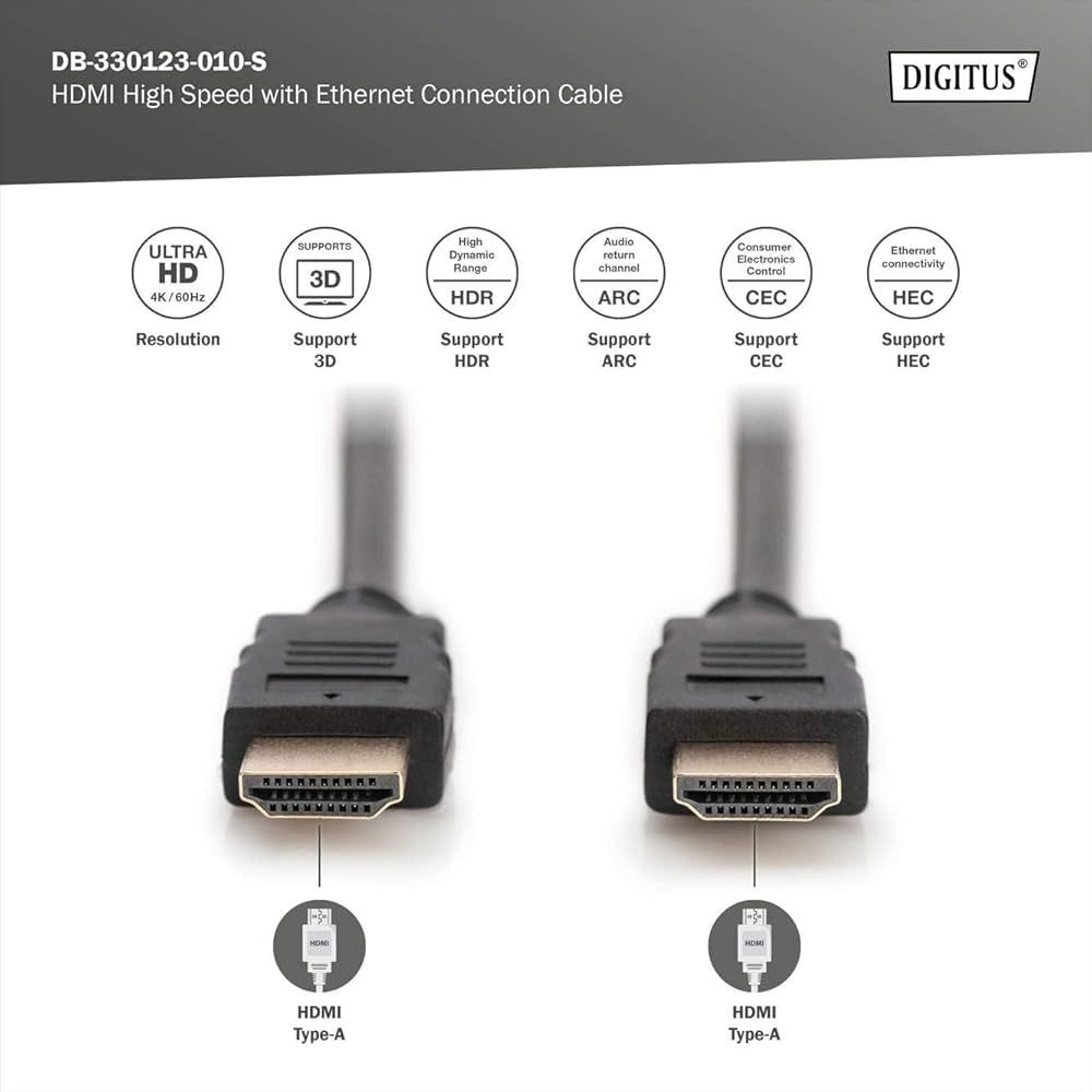 Digitus DB-330123-010-S cablu HDMI 1 m HDMI Tip A (Standard) Negru_5