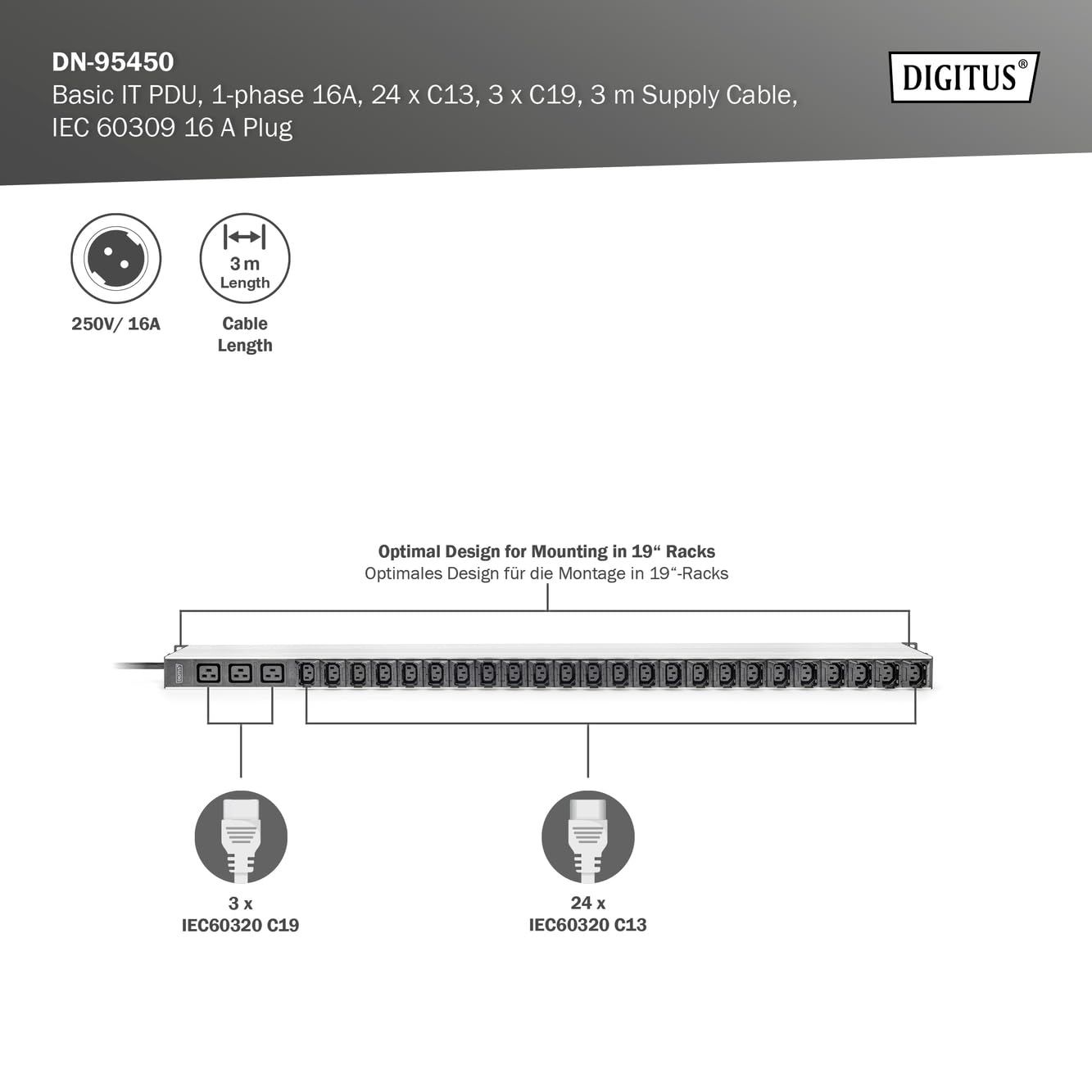 Digitus DN-95452 unități de distribuție a energiei electrice (PDU) 28 ieșire(i) AC 0U Negru_3
