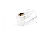 RJ12 Modular plug (6P6C), unshielded, stranded cable, 100 pieces_1