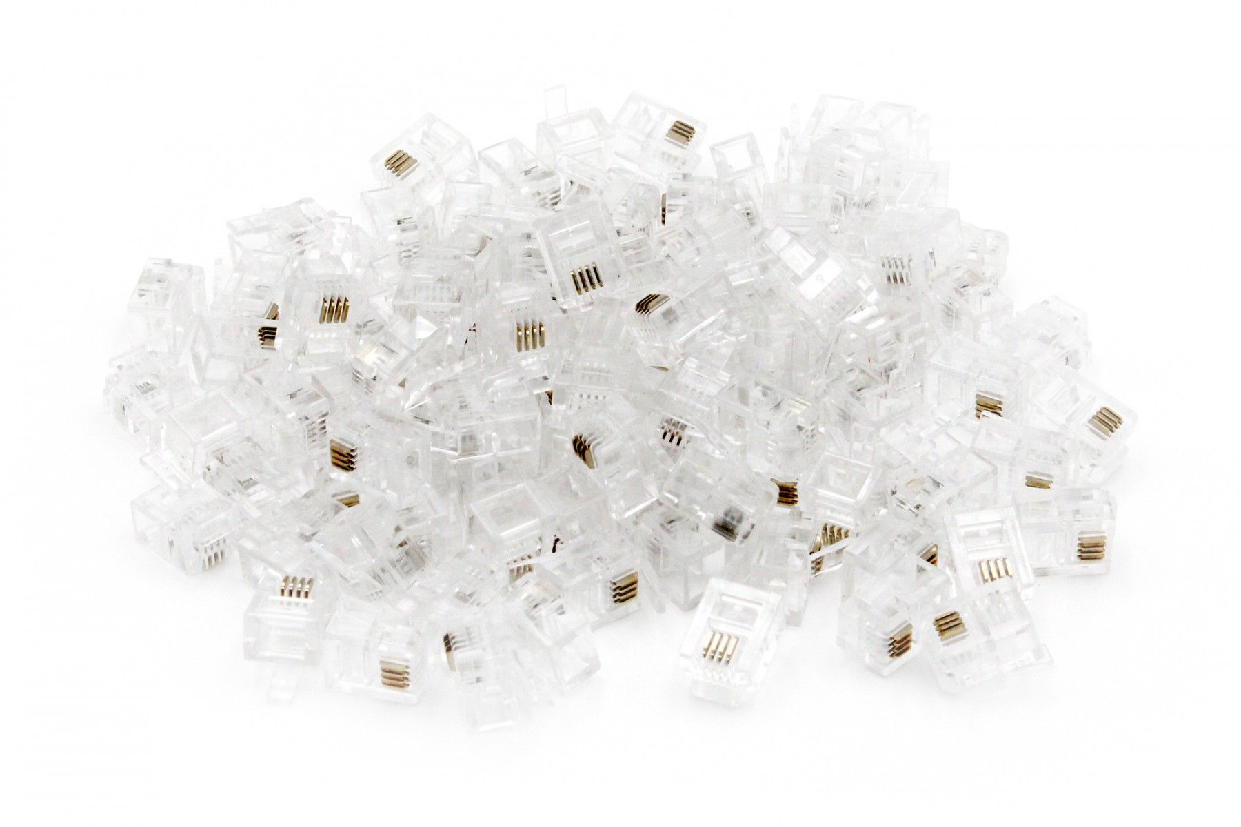 RJ12 Modular plug (6P6C), unshielded, stranded cable, 100 pieces_2