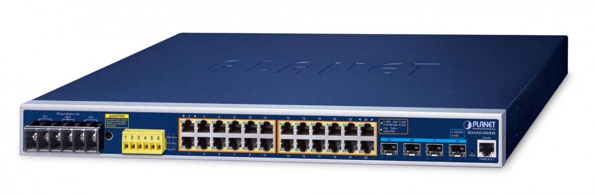 PLANET IGS-6325-24UP4X switch-uri Gestionate L3 Gigabit Ethernet (10/100/1000) Power over Ethernet (PoE) Suport 1U Albastru_1