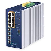 PLANET IP30 Industrial L2/L4 8-Port Gestionate L2/L4 Gigabit Ethernet (10/100/1000) Aluminiu, Albastru_1