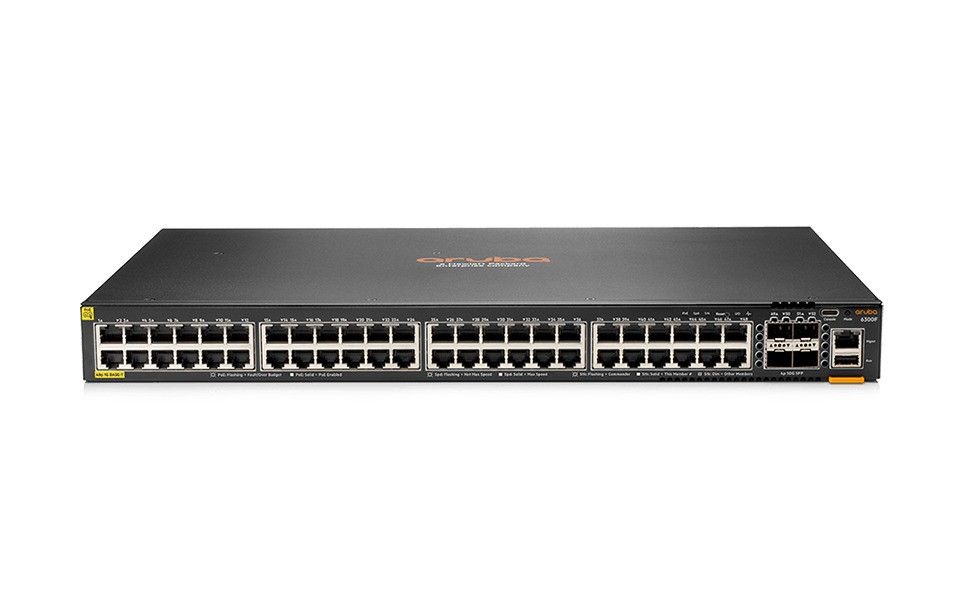 HPE Aruba Networking CX 6200F 48G Class-4 PoE 4SFP+ 740W Gestionate L3 Gigabit Ethernet (10/100/1000) Power over Ethernet (PoE) Suport 1U_1