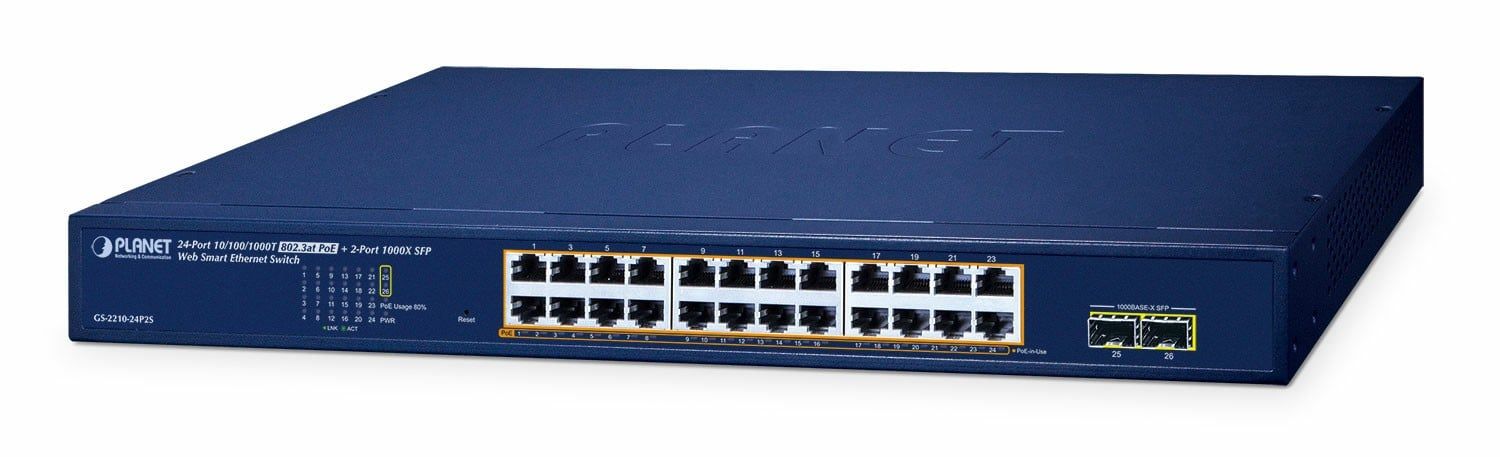 Planet GS-2210-24P2S Switch Smart 24xGE PoE+ 2xSFP_1