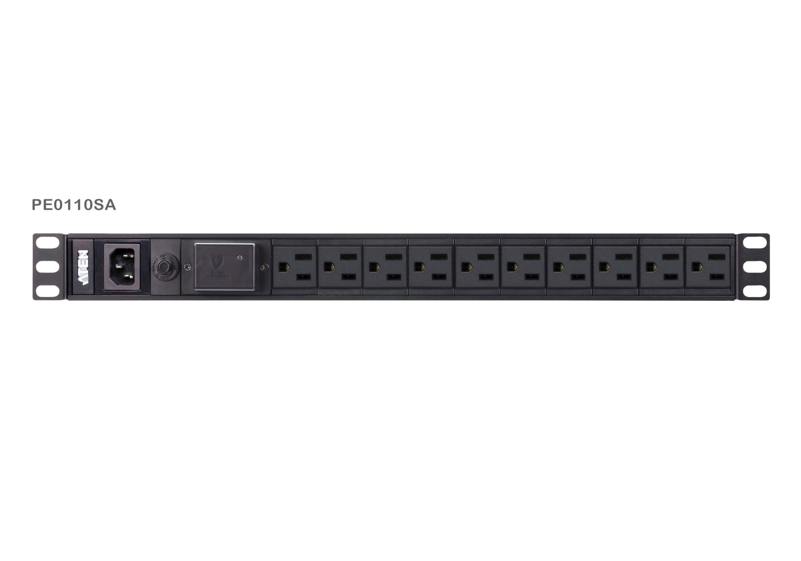 ATEN PE0110SG unități de distribuție a energiei electrice (PDU) 10 ieșire(i) AC 1U Negru_1