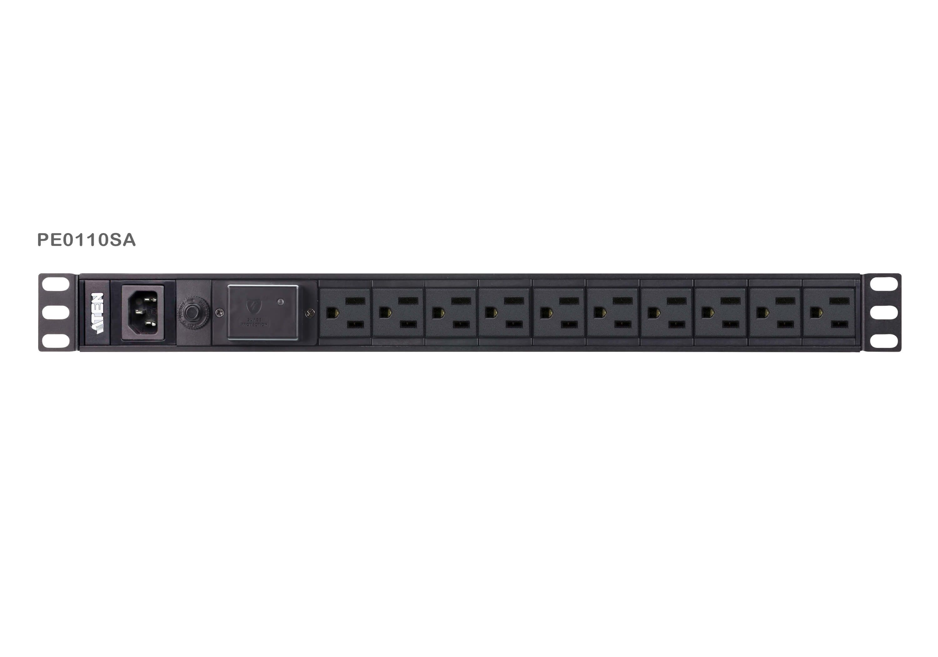 ATEN PE0110SG unități de distribuție a energiei electrice (PDU) 10 ieșire(i) AC 1U Negru_5