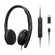 Lenovo 4XD1M39028 cască audio & cască cu microfon Căști Prin cablu Bandă de fixare pe cap USB tip-C Negru_1