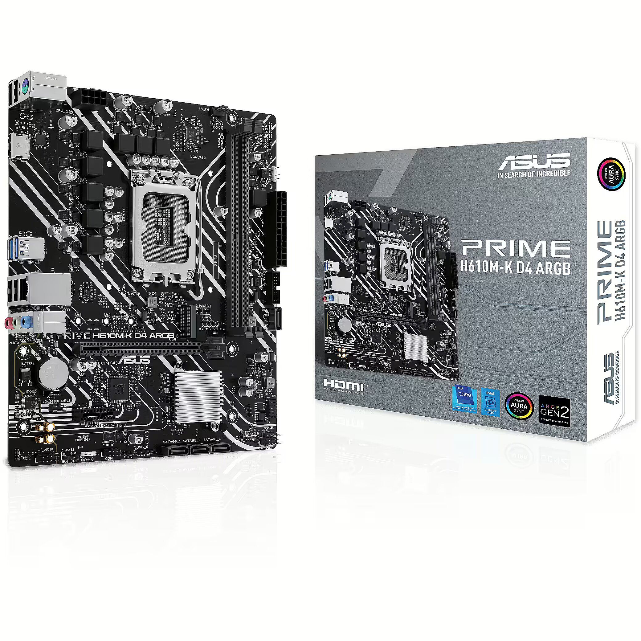ASUS PRIME H610M-K D4 ARGB Intel H610 LGA 1700 micro-ATX_1