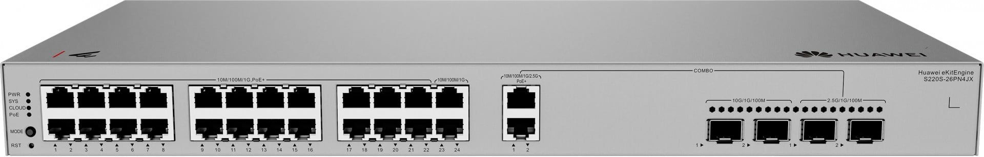 HUAWEI eKit S220S Series S220S-26PN4JX Gestionate L2 Gigabit Ethernet (10/100/1000) Power over Ethernet (PoE) Suport 1U Gri_2