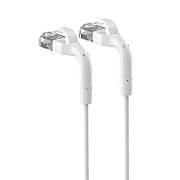 Extralink Kat.6A U/FTP 0.5m 1Gbps Alb | Patchcord LAN | Cu Cablu de rețea twisted pair, capete îndoite_1