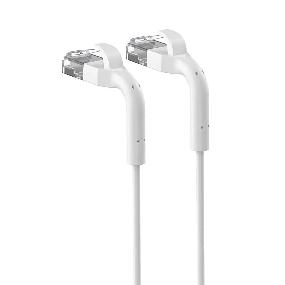 Extralink Kat.6A U/FTP 2m 1Gbps Alb | Patchcord LAN | Cablu de rețea cupru, capăt îndoit_1