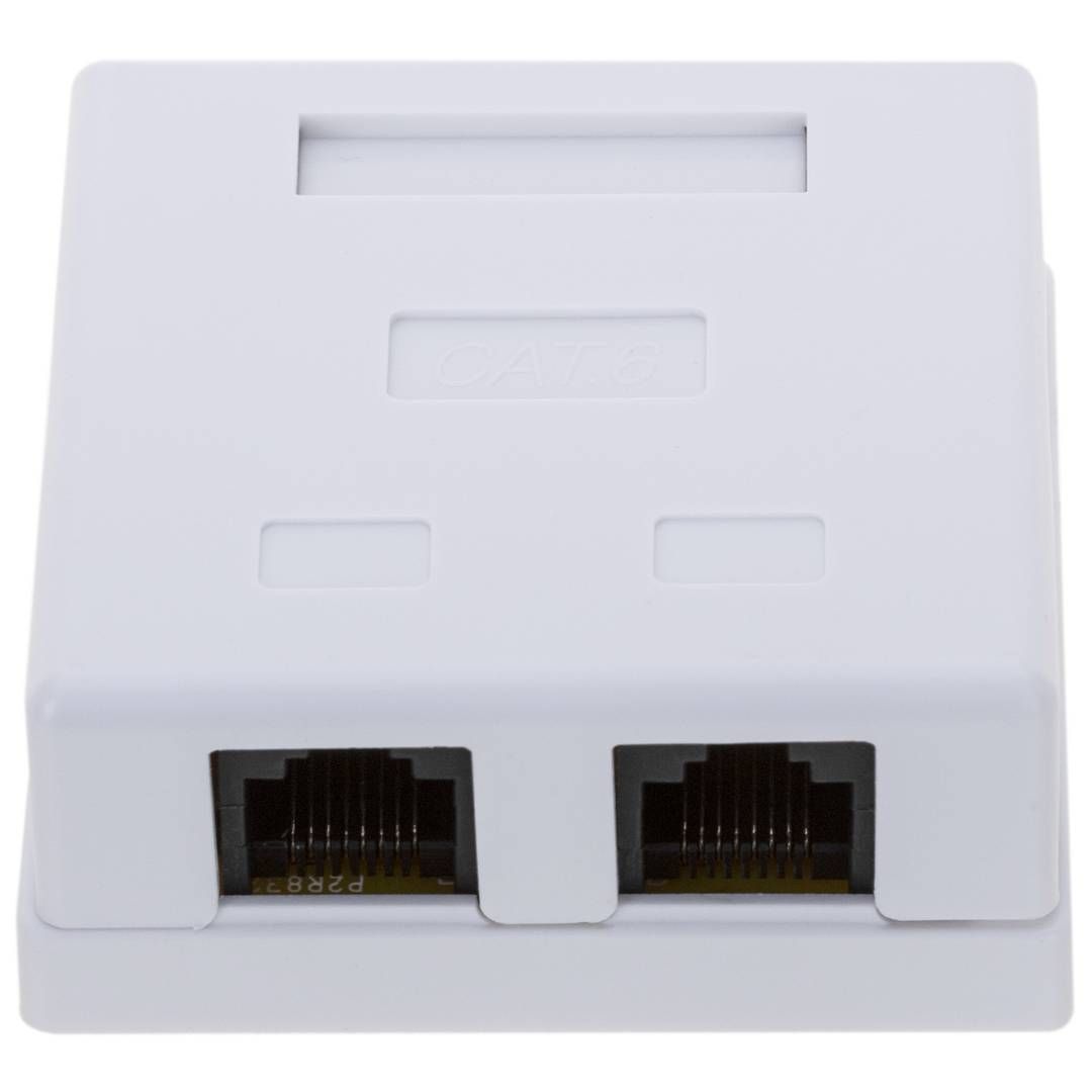 Extralink | Priză de perete | 2x RJ45 KAT5E STP_1