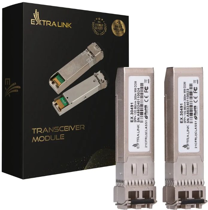 Extralink SFP+ 10G 2-pachet | Modul SFP+ | 10Gbps, 850nm, 300m, modă multi_1