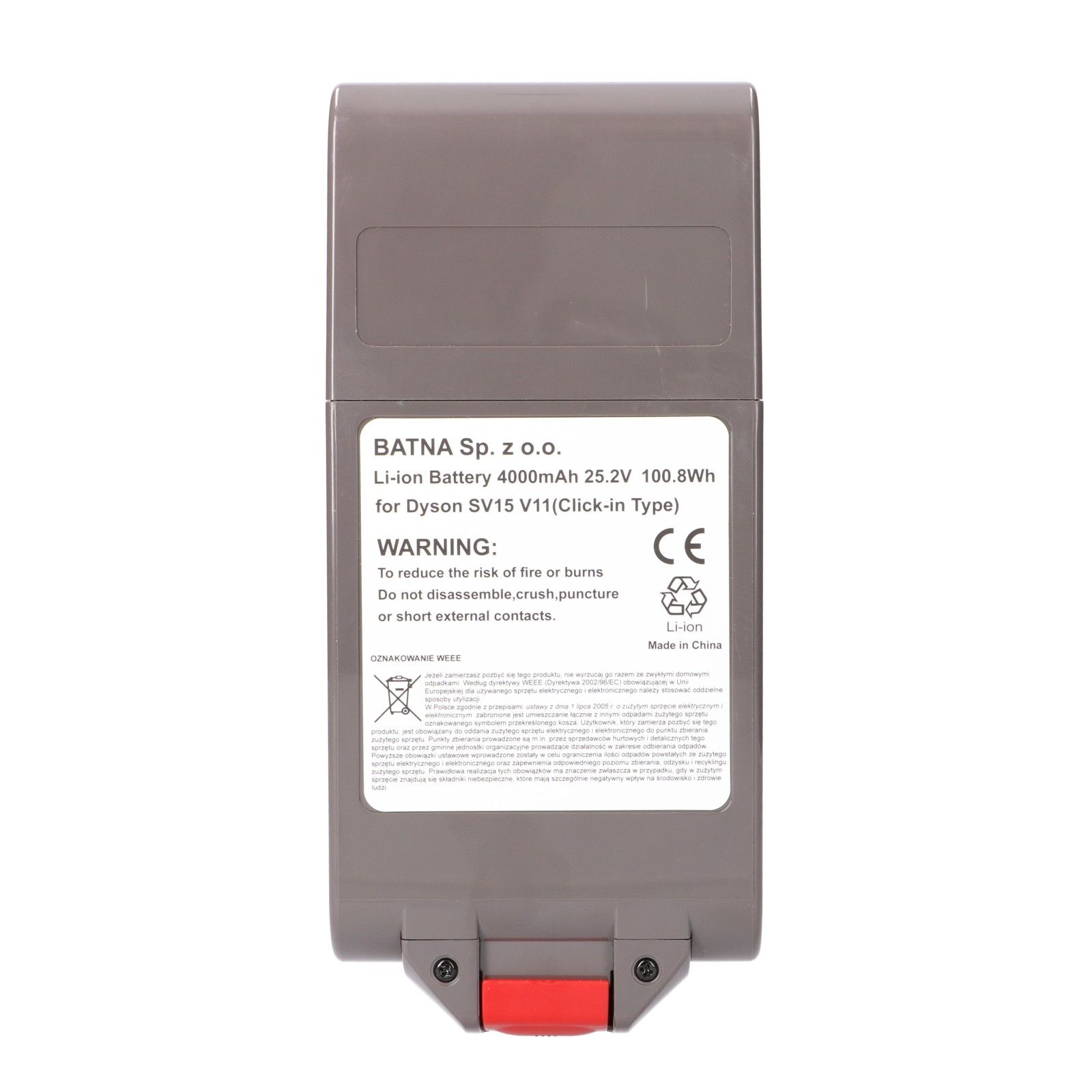 Extralink, V11 BATERIE DYSON (TIP CLICK) 25.2V 4000MAH_1