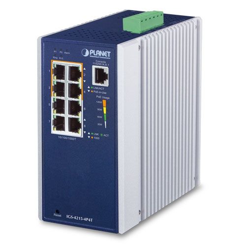 PLANET IGS-4215-8P2T2S switch-uri Gestionate L2/L4 Gigabit Ethernet (10/100/1000) Power over Ethernet (PoE) Suport Albastru, Argint_4