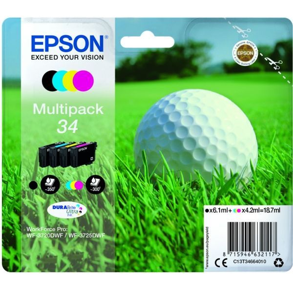Epson Golf ball Multipack 4-colours 34 DURABrite Ultra Ink_4
