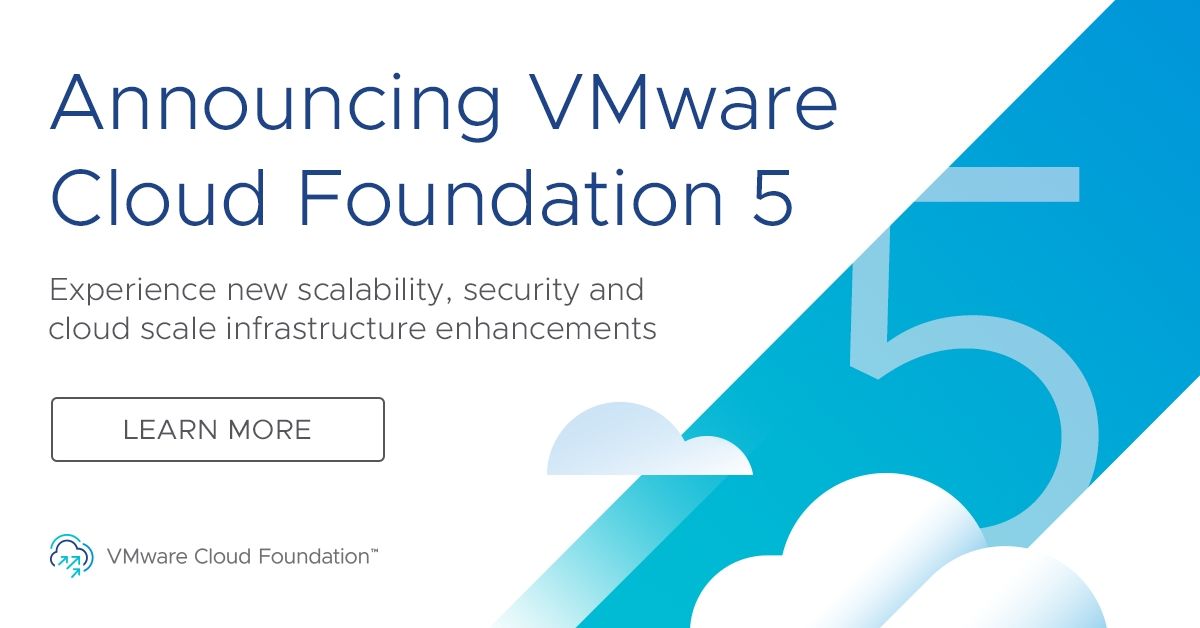 VMware Cloud Foundation 5 / 1 year subscription - Per Core with a minimum of 16 Cores per CPU required._1