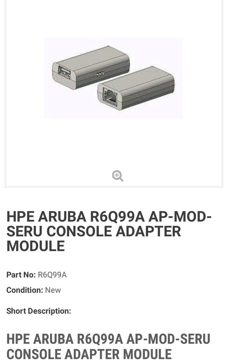 Aruba Micro-USB TTL3.3V to RJ45 RS232 AP Console Adapter Module (AP-MOD-SERU)_4