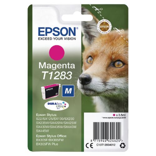 Epson Fox Singlepack Magenta T1283 DURABrite Ultra Ink_1