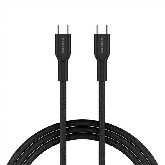 CANYON cable OnWire 60CL C-C 60W COLOR Braided 1m Black_1