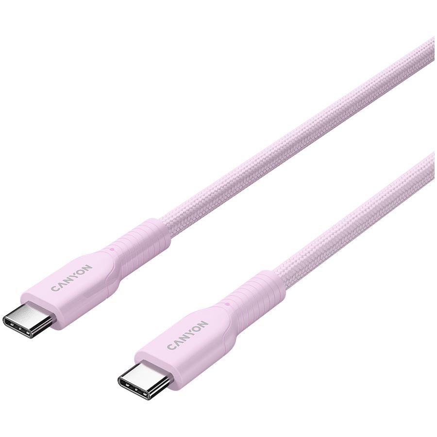 CANYON cable OnWire 60CL C-C 60W COLOR Braided 1m Pink_2