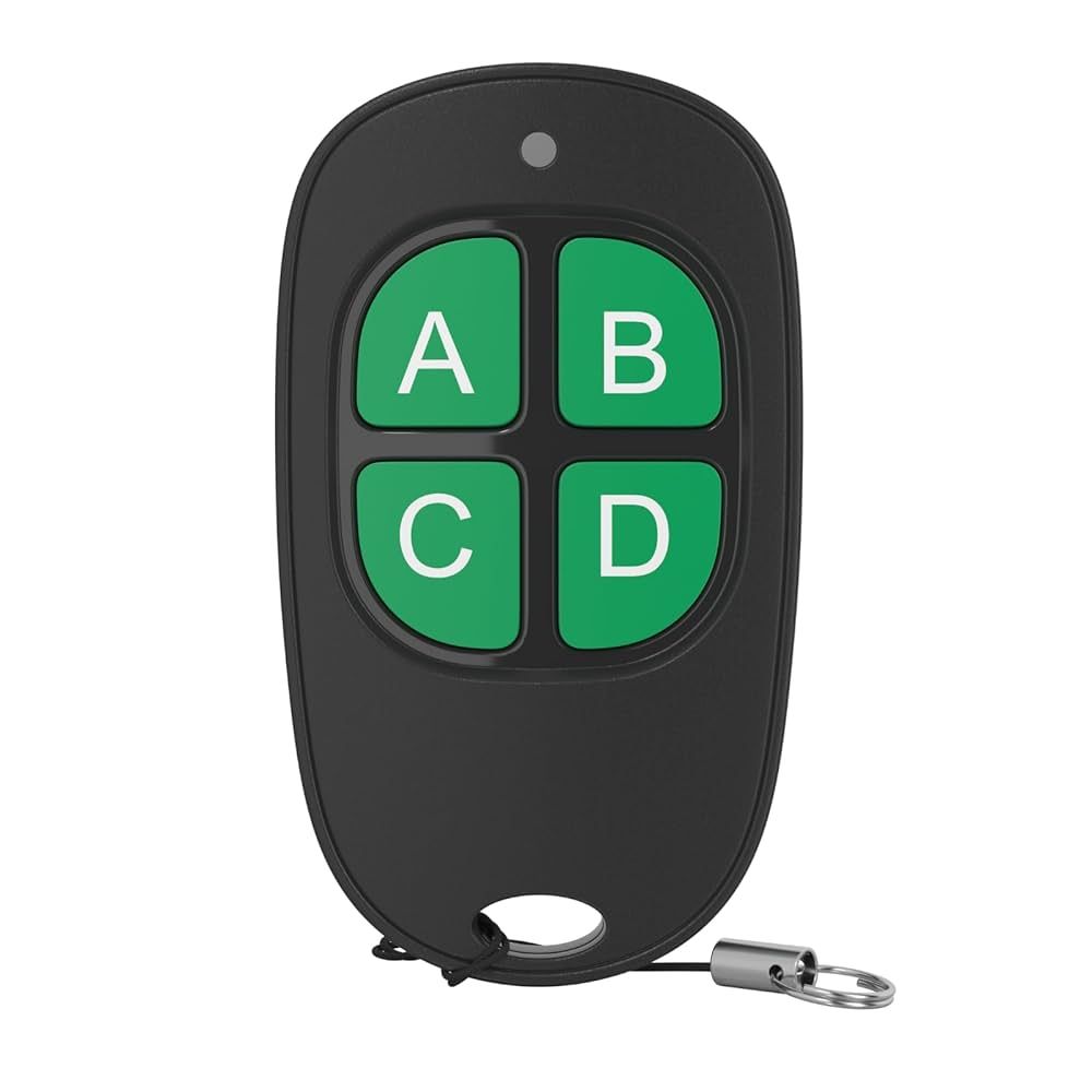 TELECOMANDA UNIVERSALA RF Superior,compatib porti si bariere cu frecv fixa 433.92 Mhz,necesita telecomanda orig ptr copiere cod, bateriile (2xCR2016) incluse, negru 