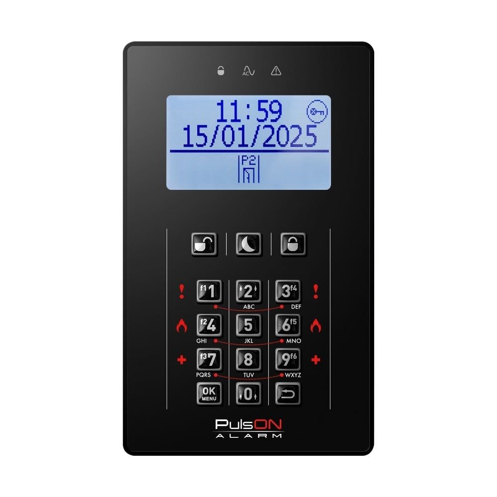 BCS PULSON LCD/C BL Tastatură LCD neagră cu butoane din cauciuc_1