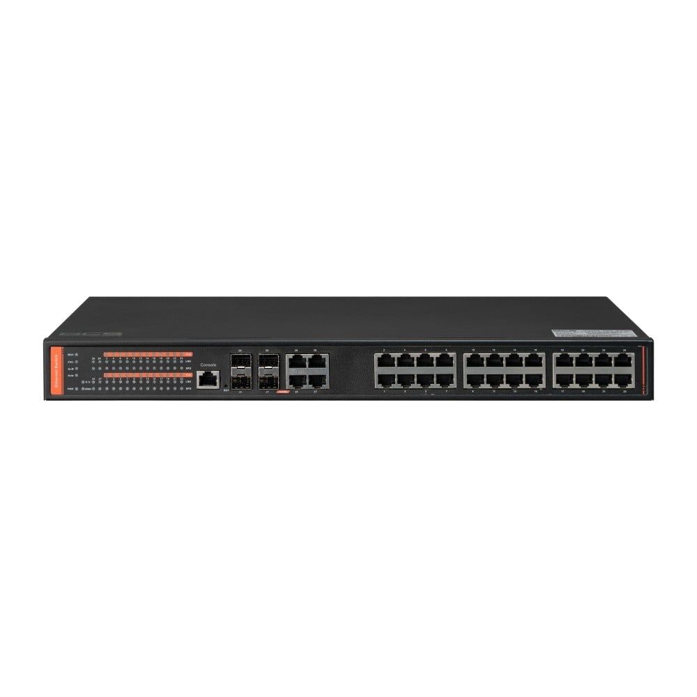 BCS BCS-SP24G04G-4SFP-M Switch PoE Gestionat 24 Porturi 1Gbps cu Putere de 400W_1