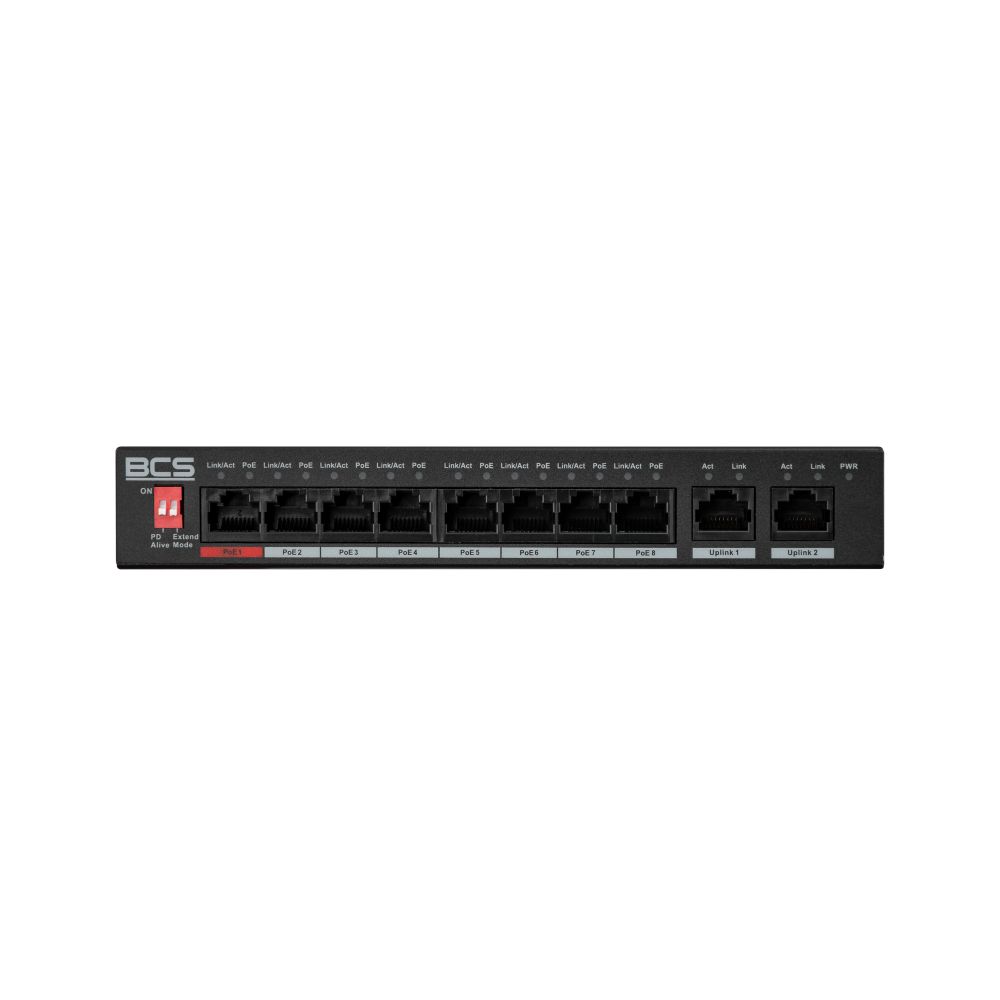 BCS BCS-L-SP0802G(2) Switch PoE cu 8 porturi cu tehnologie exPoE 100Mbps_1