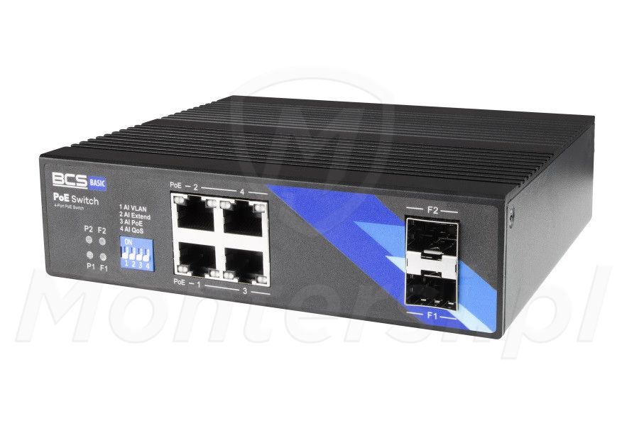 BCS BCS-B-ISP04G-2SFP Switch PoE Industrial cu 4 Porturi pentru Șină DIN 1Gbps cu 2xSFP_2