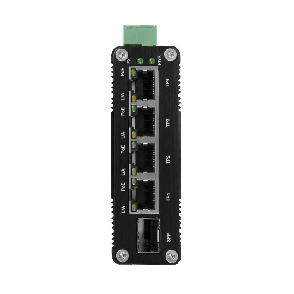 BCS BCS-ISP04G-1SFP Comutator Industrial PoE 4 Porturi 1Gbps Montare pe Șină DIN_2