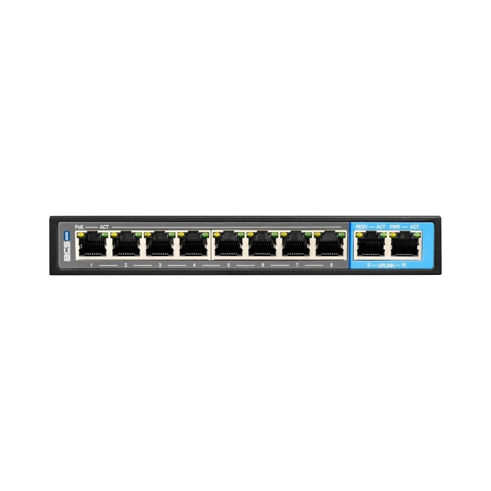 BCS BCS-B-SP0802G Switch PoE 8-Porturi cu Tehnologie exPoE 100Mbps_1
