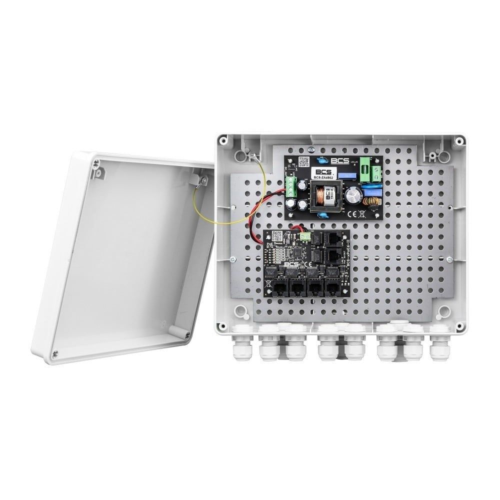 BCS BCS-IP4/Z/E-S Set de alimentare extern PoE pentru camere IP pentru până la 5 receptoare_3