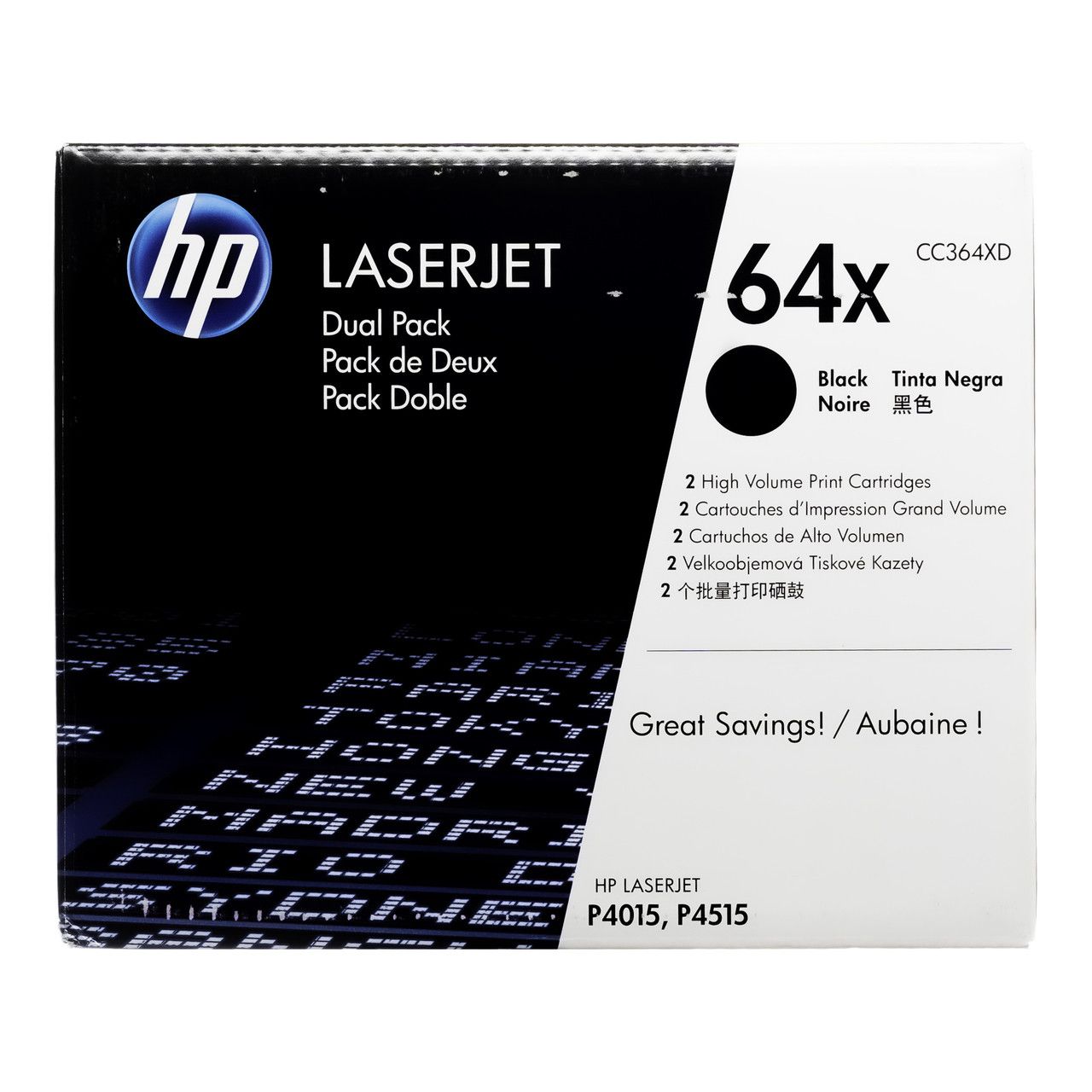 HP (CC364XD) No 64XD HP64XD HP 64XD Dual Pack Black Schwarz Cartridge (CC364XD)_3