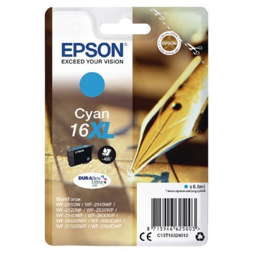 Epson Pen and crossword Singlepack Cyan 16XL DURABrite Ultra Ink_4