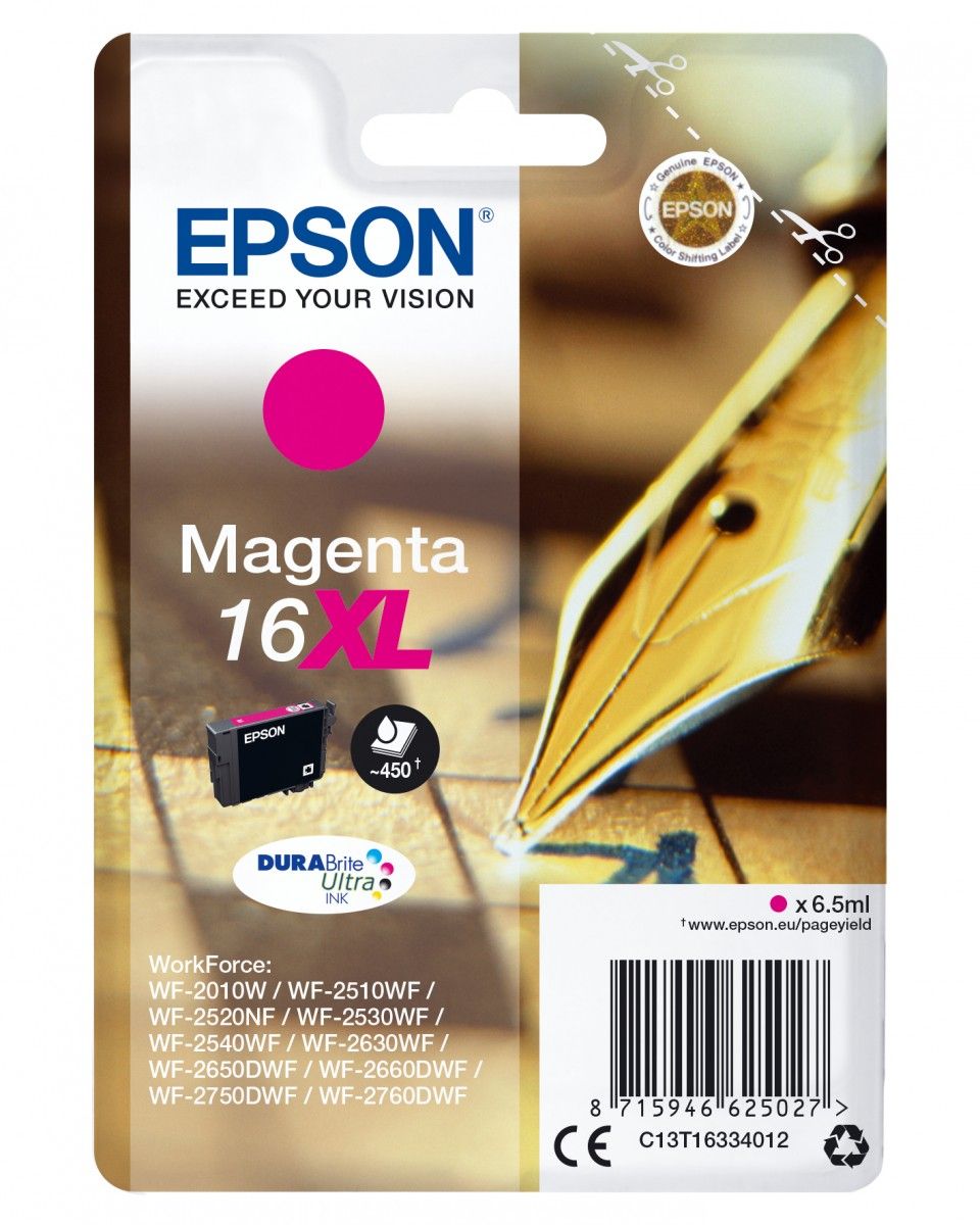 Epson Pen and crossword Singlepack Magenta 16XL DURABrite Ultra Ink_1