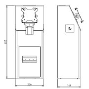 Ergonomic Solutions SpacePole Mini Kiosk Wall Mounted_1