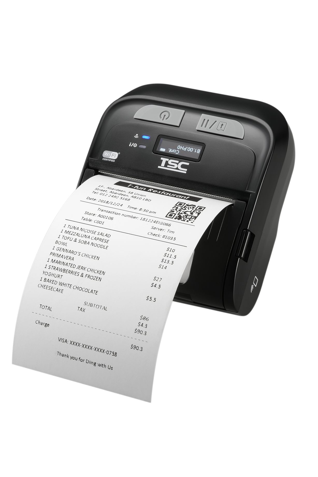 TSC TDM-30, 8 dots/mm (203 dpi), USB, BT, NFC_1