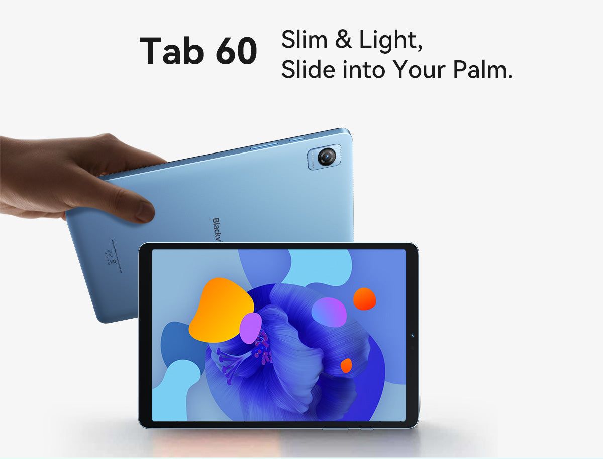 Blackview TAB60 WiFi6 10.1-inch HD+IPS 800x1280 60Hz 4GB/128GB A523 Octa-core 1.8GHz Camera Front 5MP Rear 8MP 5100mAh NO Charger Android 15 Sunny Sky Blue_3