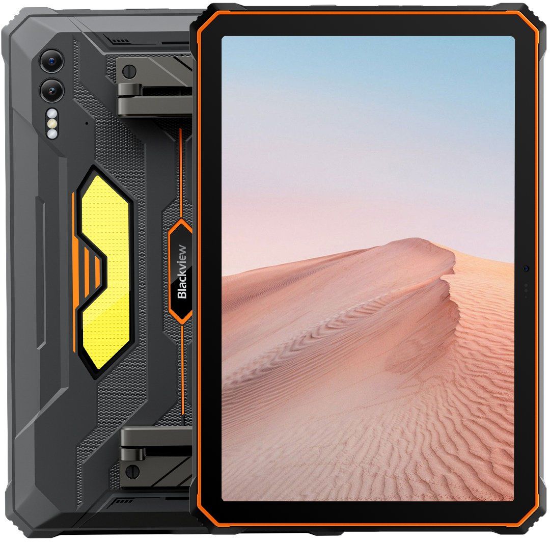 Blackview Rugged Tab Active 10 Pro 10.95-inch FHD+IPS 1920x1200 90Hz Corning 3th 12GB/512GB MT6878 Octa-core 2.5GHz 50MP Front/108MP+20MP Rear Camera infared nught vision 30000mAh NO Charging Android 14 up to 15 NFC Camping lights MIL-STD-810H Orange_1