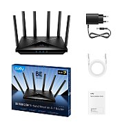 CUDY BE6500 2.5G Dual Band Wi-Fi 7 Router, Chipset Broadcom, 802.11be/ax/ac/a/b/g/n, 5764Mbps at 5GHz + 688Mbps at 2.4GHz, 1 x 2.5Gbps WAN Port, 4 x 10/100/1000Mbps Ports, 6 x 5dBi fixed antennas, WiFi router/AP/ Repeater/WISP Mode, PPTP/L2TP/OpenVPN/WireGuard, MLO, MU-MIMO, Guest network, WPS_2
