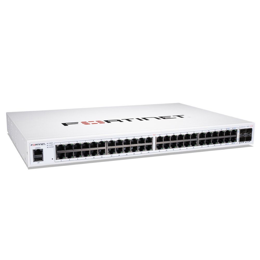 Fortinet FS-148F-POE switch-uri L2 Gigabit Ethernet (10/100/1000) Power over Ethernet (PoE) Suport 1U Alb_3