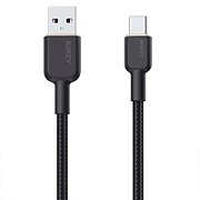 Cablu alimentare si date Aukey, USB Type-A (T) la USB Type-C (T), 1.8m, 480 Mbps, 60W, nylon, negru, 