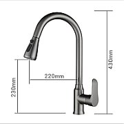 Kitchen faucet with pull-out spout - 2 types of spray_5