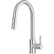 KITCHEN MIXER WITH PULL-OUT SPRAY DEANTE TWO FLOWS  BRUSHED STEEL LIMA_1